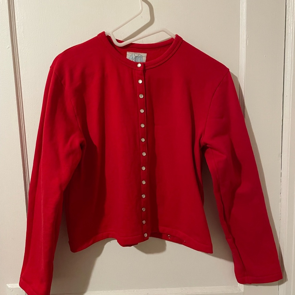 Agnes B. Classique snap cardigan, size 3